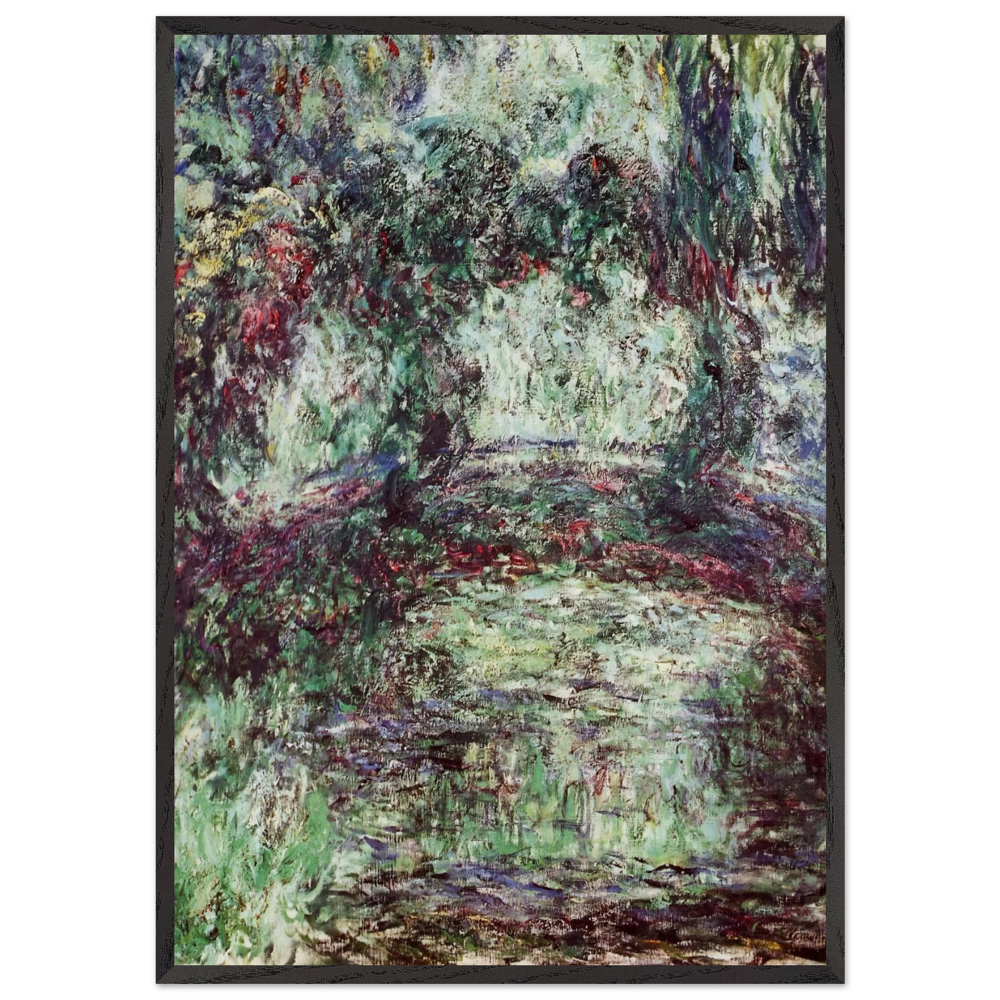 The Japanese Bridge 2 - claude monet Framed Art Print – Black Wooden Frame - Default Title - -Framed Art Print