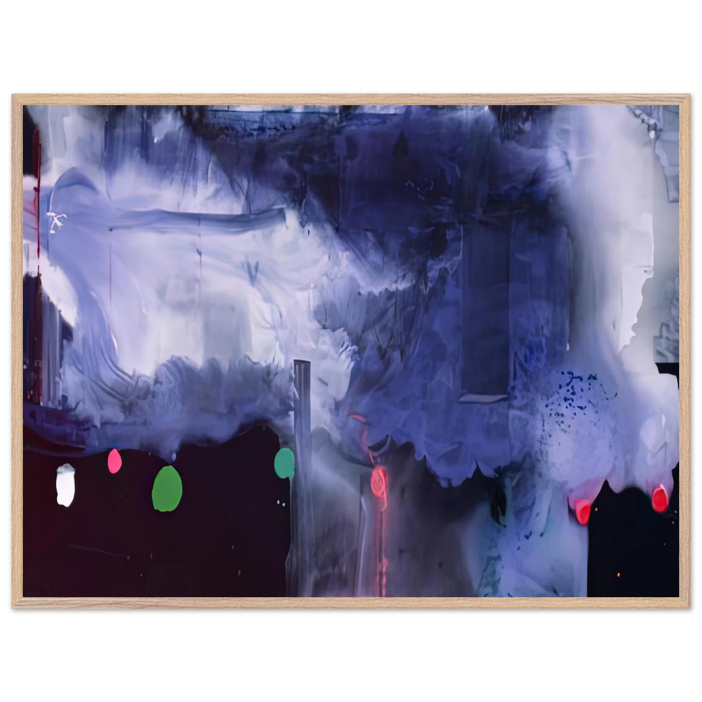 Helen Frankenthaler - Star Gazing, 1989- Wall Art - 60x80 cm / 24x32 inches - Premium Wooden Framed Poster With Fine Art Paper - White frame