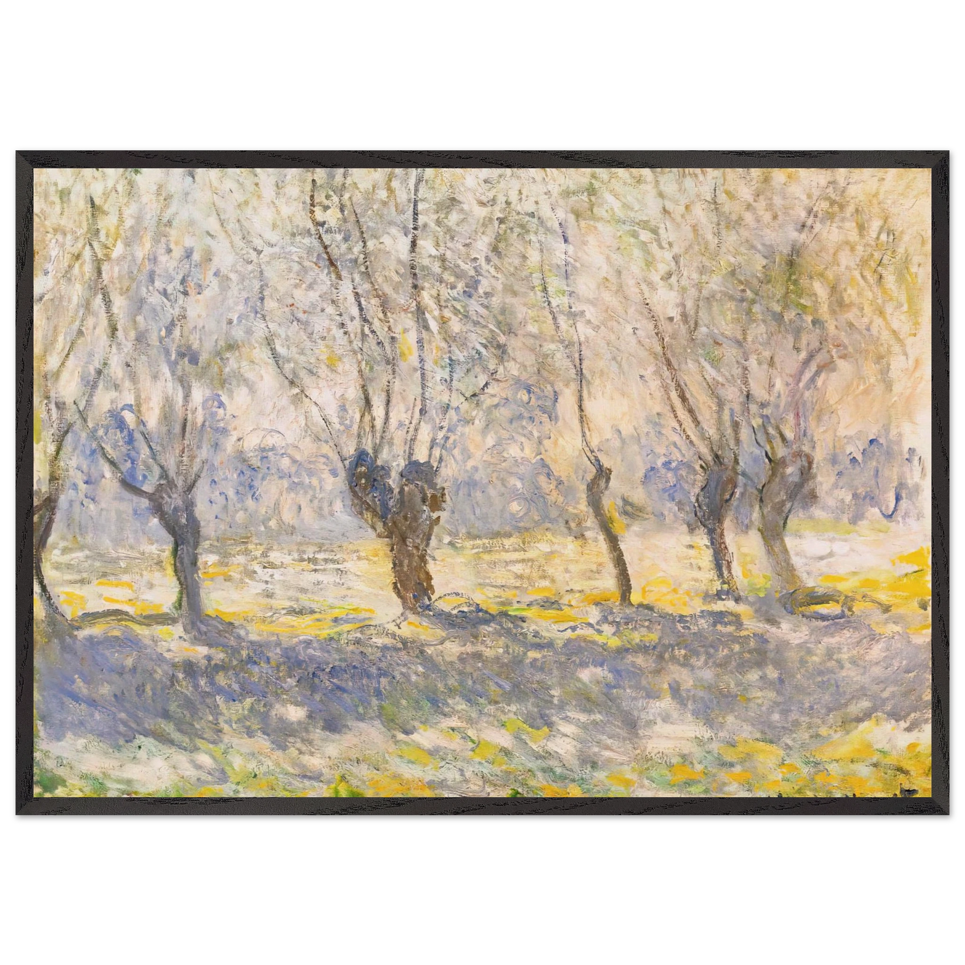 Willows Giverny - claude monet Framed Art Print – Black Wooden Frame - Default Title - -Framed Art Print