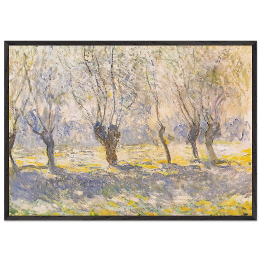 Willows Giverny - claude monet Framed Art Print – Black Wooden Frame - Default Title - -Framed Art Print