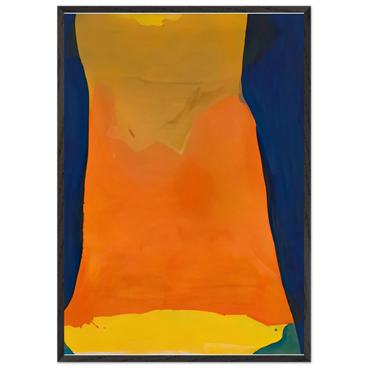 Orange Mood 1963-64- - Helen Frankenthaler Framed Art Print – Black Wooden Frame - Default Title - -Framed Art Print