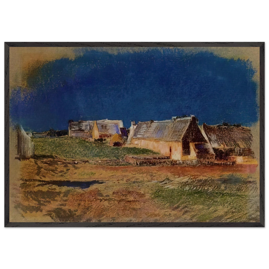 LANDSCAPE IN BRITTANY PEYRELEBADE - Odilon Redon Framed Art Print – Black Wooden Frame - Default Title - -Framed Art Print