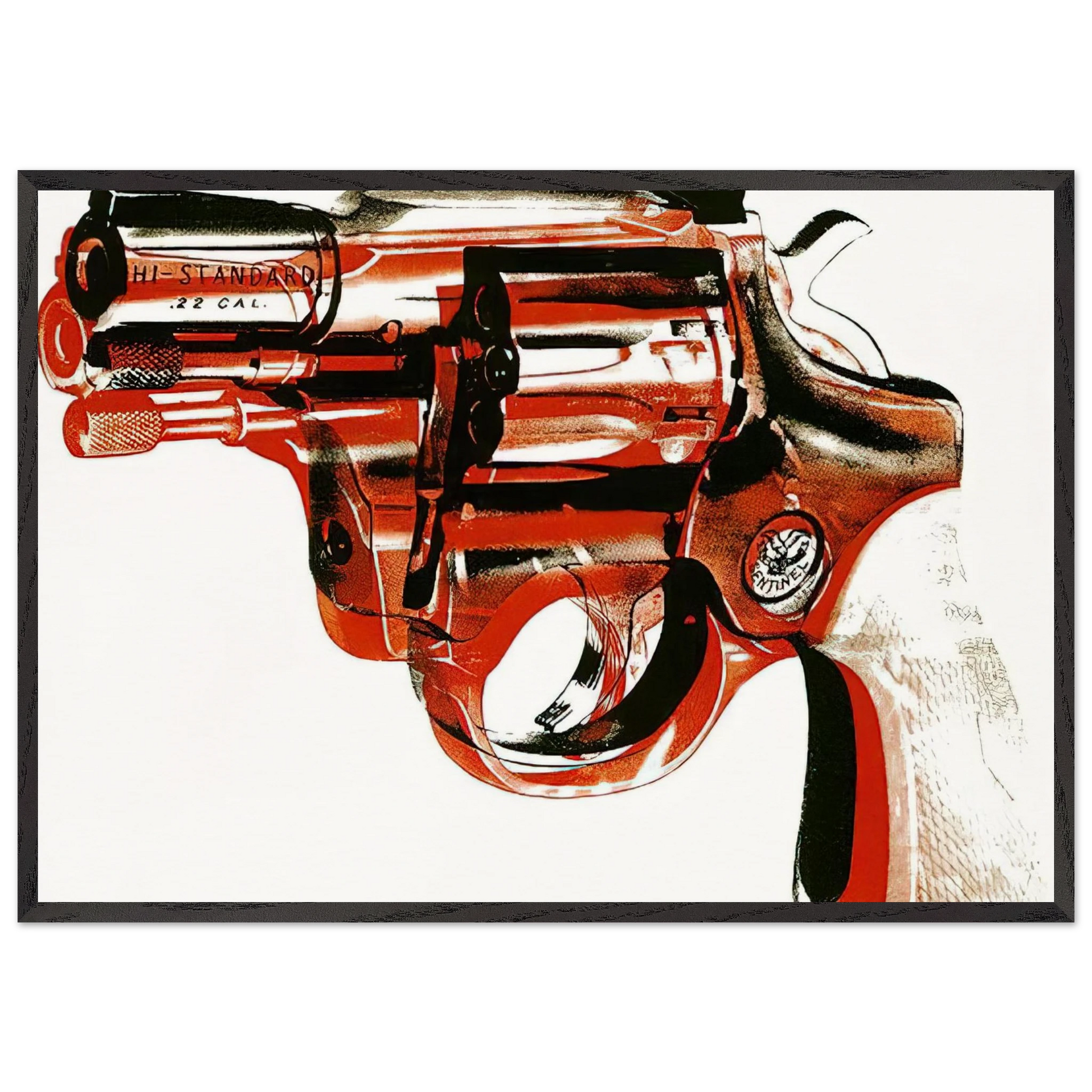 Gun - Andy Warhol Framed Art Print – Black Wooden Frame - Default Title - -Framed Art Print
