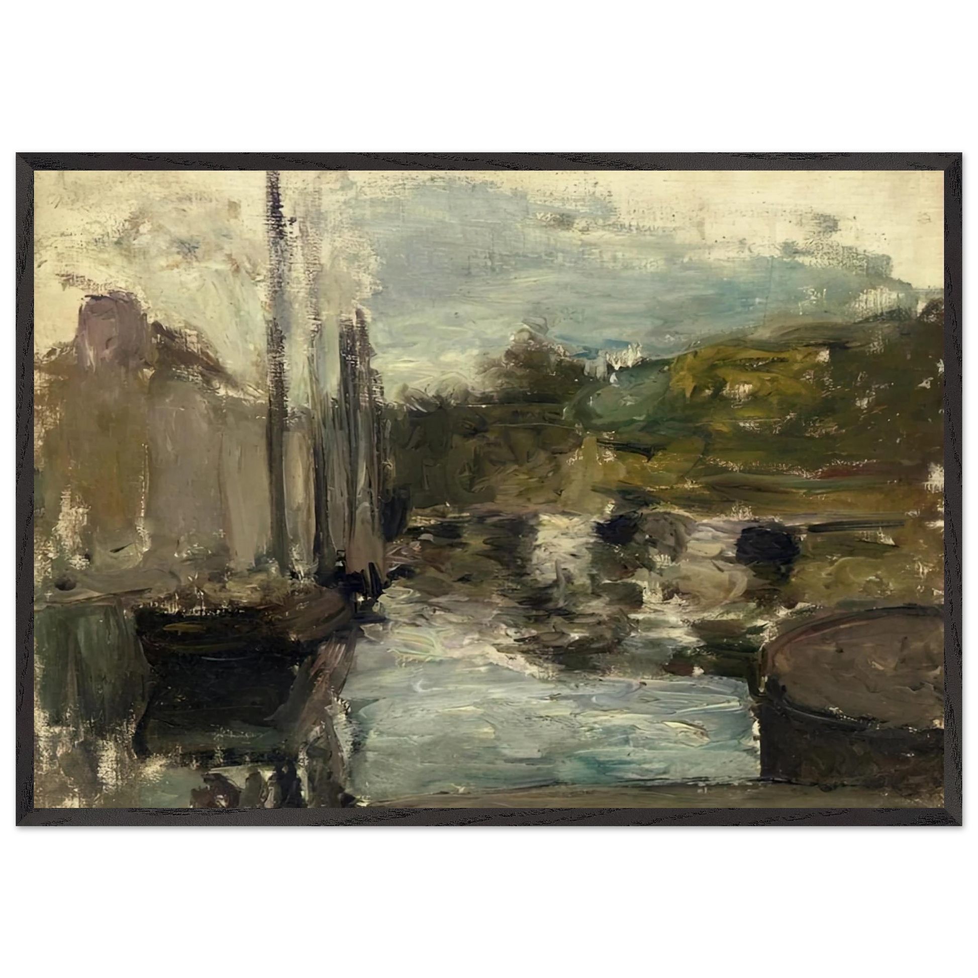 BRITTANY ALSO KNOWN AS BOAT 1896 - Henri Matisse Framed Art Print – Black Wooden Frame - Default Title - -Framed Art Print