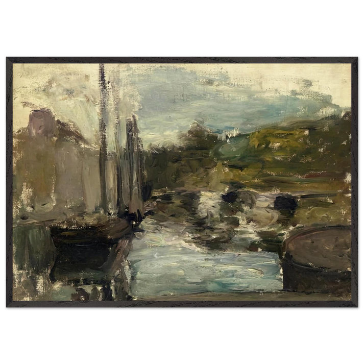 BRITTANY ALSO KNOWN AS BOAT 1896 - Henri Matisse 70x100 cm / 28x40 inches Framed Art Print – Black Wooden Frame