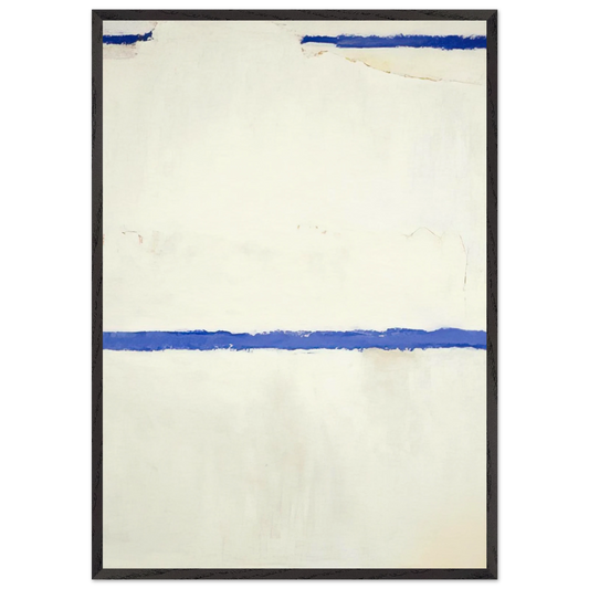 White Sun-Mound - 1963 - Theodoros Stamos Framed Art Print – Black Wooden Frame - Default Title - -Framed Art Print