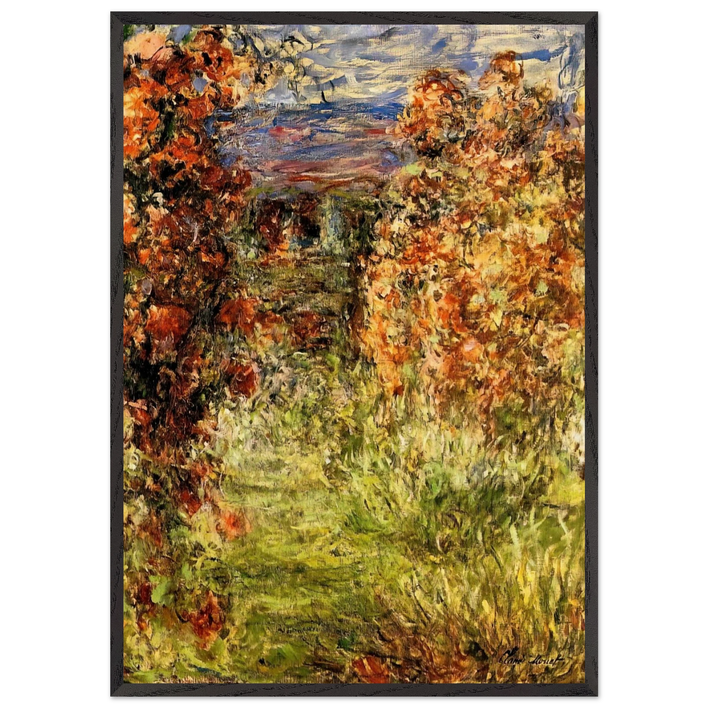 The House among the Roses 2 - claude monet Framed Art Print – Black Wooden Frame - Default Title - -Framed Art Print