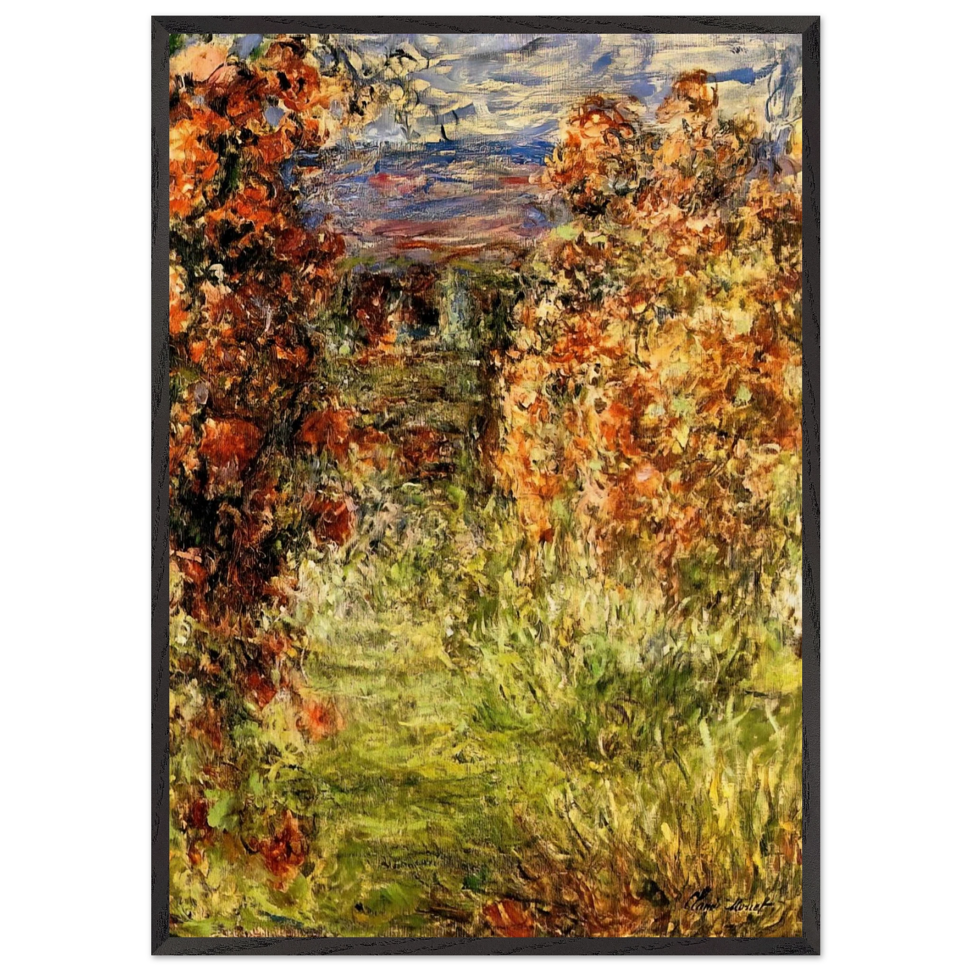 The House among the Roses 2 - claude monet Framed Art Print – Black Wooden Frame - Default Title - -Framed Art Print