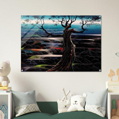 Wild Valley - Eyvind Earle Acrylic Print - 70x100 cm / 28x40″ inches | Eyvind Earle Wall Art | Eyvind Earle Prints