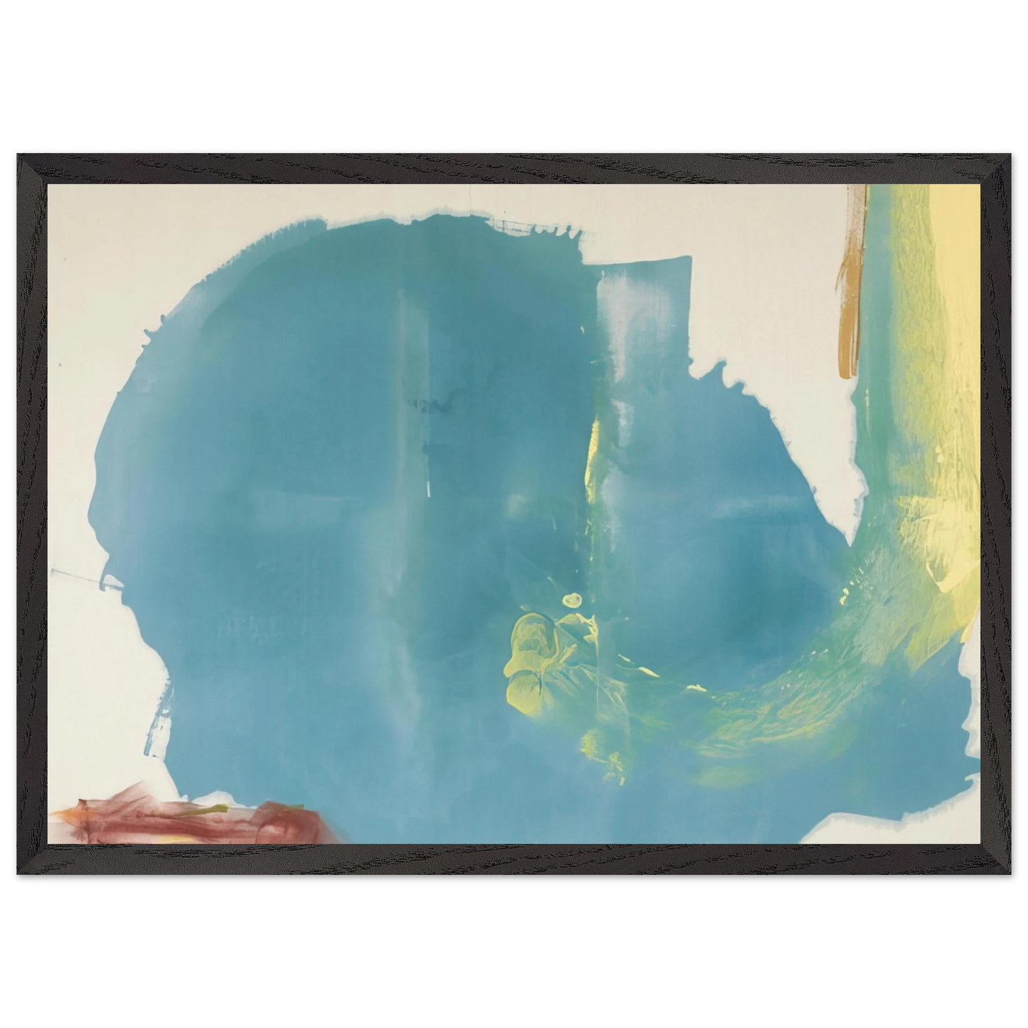 Helen Frankenthaler - Where Necessary - 1977 Wall art - 30x45 cm / 12x18 inches - Premium Wooden Framed Poster With Fine Art Paper - Wood frame