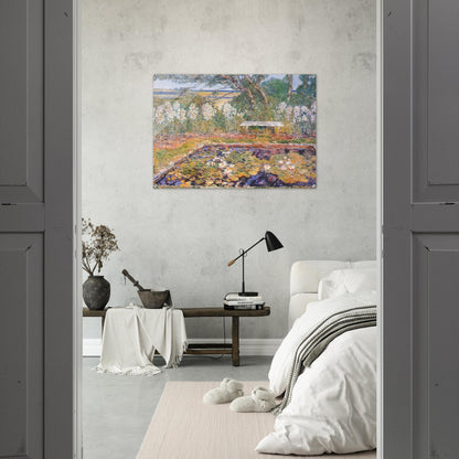 A long island garden - Childe Hassam Acrylic Print - 70x100 cm / 28x40″ inches