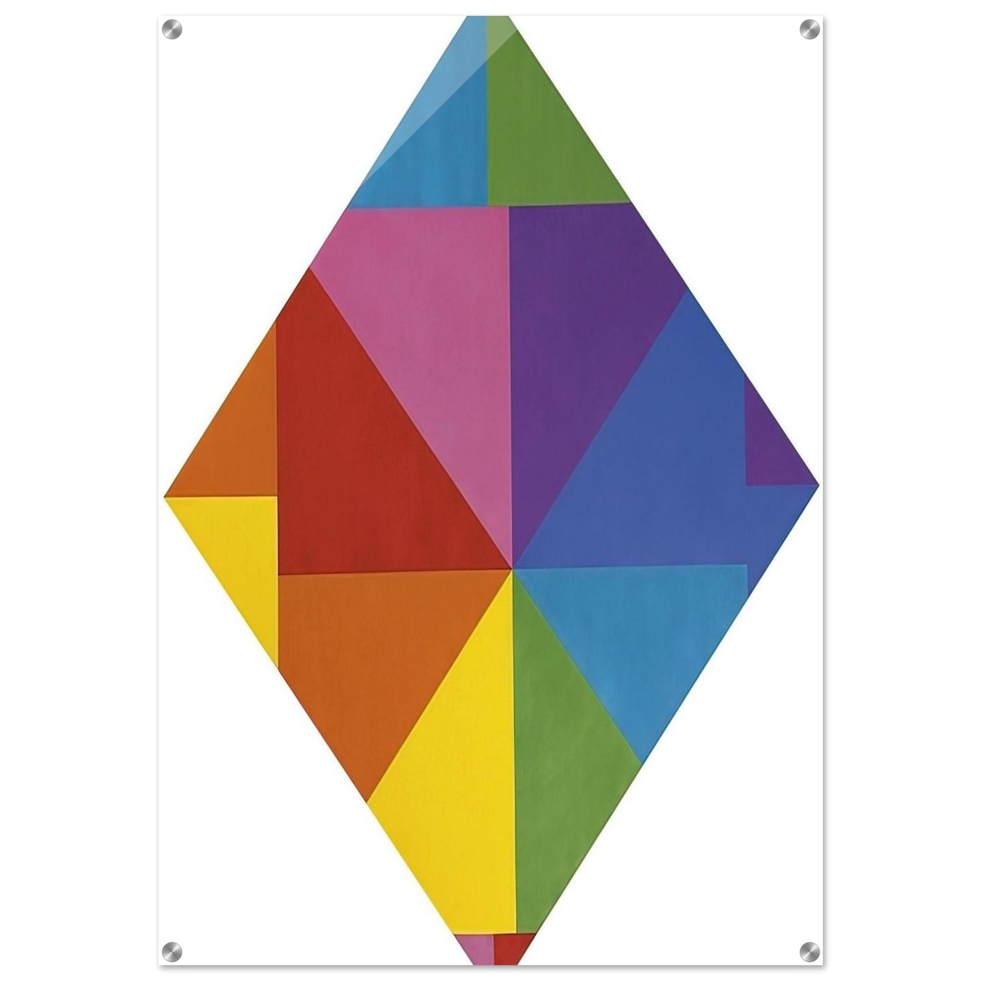 Acht farben im horizontal-diagonal-quadtrat - 1965 - Max Bill Acrylic Print - 70x100 cm / 28x40″ inches | Max Bill Wall Art | Max Bill Prints