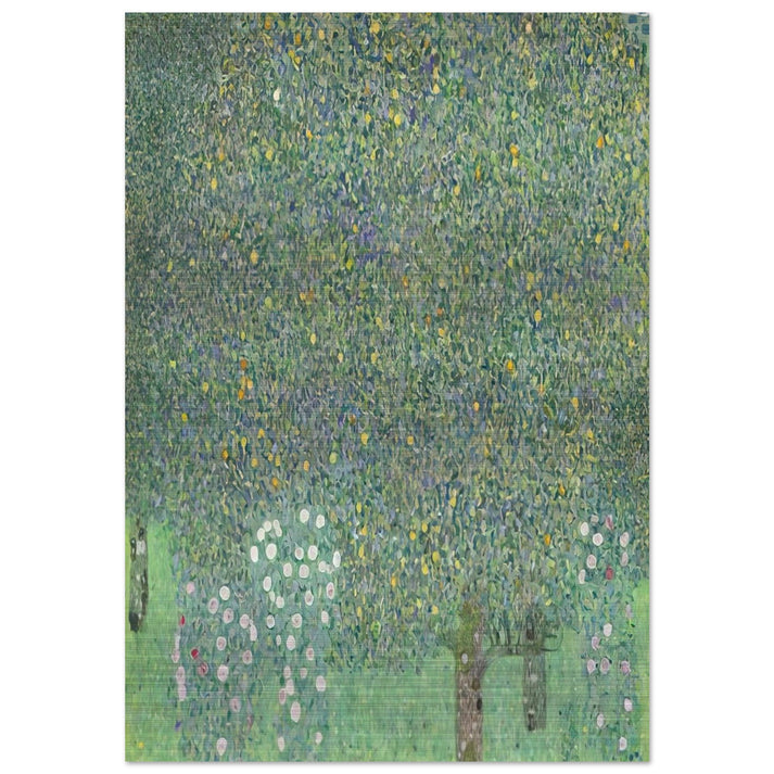 ROSES UNDER THE TREES - Gustav Klimt Brushed Aluminum Print - 70x100 cm / 28x40 inches | Gustav Klimt Aluminum Print | Gustav Klimt Prints