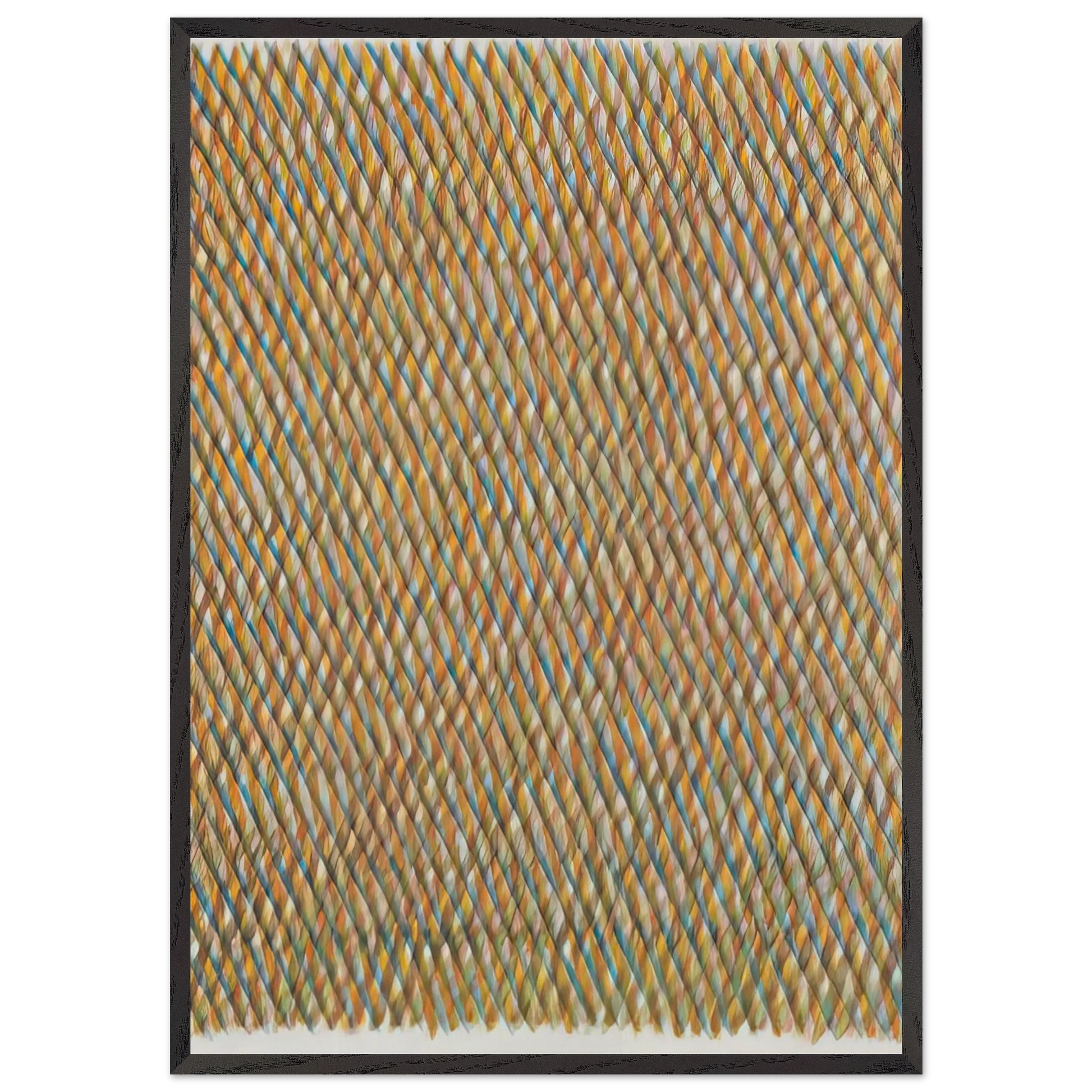 Momento continou - Op Art - Piero Dorazio Framed Art Print – Black Wooden Frame - Default Title - -Framed Art Print