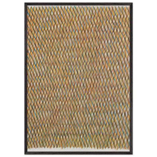 Momento continou - Op Art - Piero Dorazio Framed Art Print – Black Wooden Frame - Default Title - -Framed Art Print
