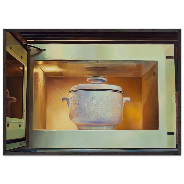 Romancing the Casserole - 1985 - Mary Pratt 70x100 cm / 28x40 inches Framed Art Print – Black Wooden Frame