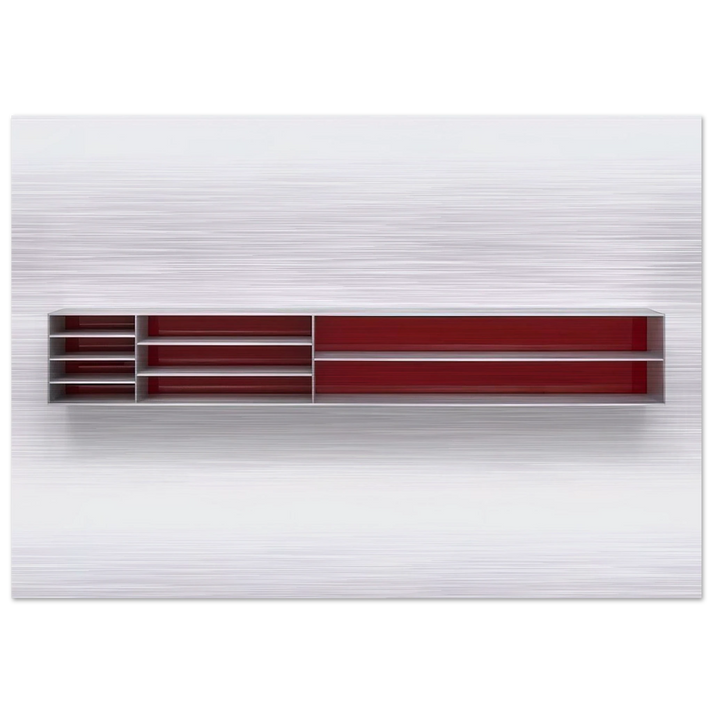 Untitled - 1984 - Donald Judd Brushed Aluminum Print - 70x100 cm / 28x40 inches | Donald Judd Aluminum Print | Donald Judd Prints