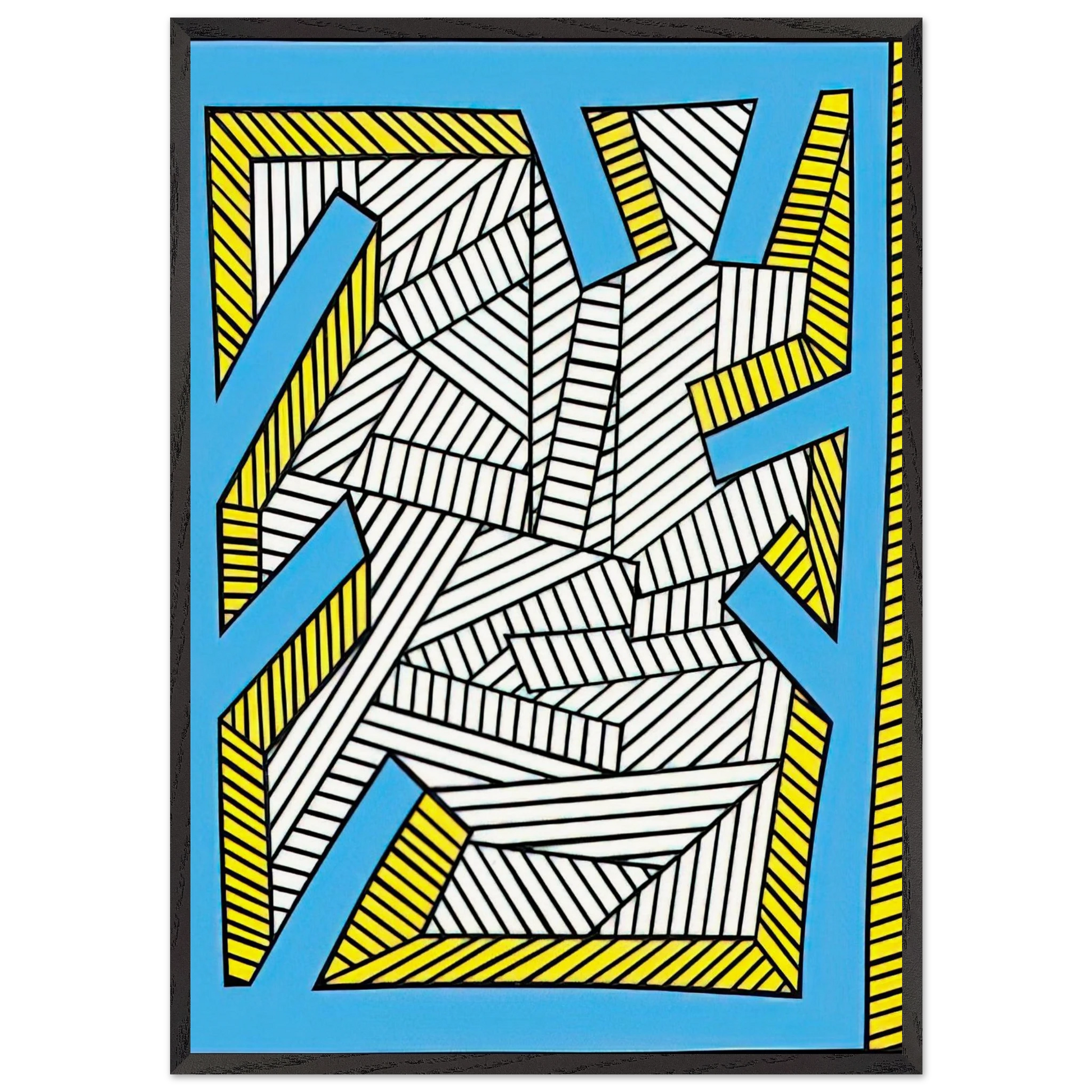 Pumpkin - 1998 - Nicholas Krushenick Framed Art Print – Black Wooden Frame - Default Title - -Framed Art Print