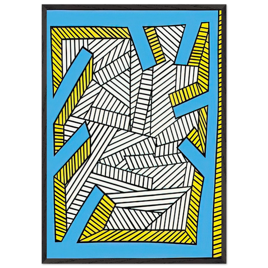 Pumpkin - 1998 - Nicholas Krushenick Framed Art Print – Black Wooden Frame - Default Title - -Framed Art Print