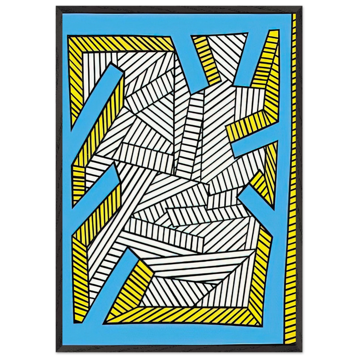 Pumpkin - 1998 - Nicholas Krushenick 70x100 cm / 28x40 inches Framed Art Print – Black Wooden Frame