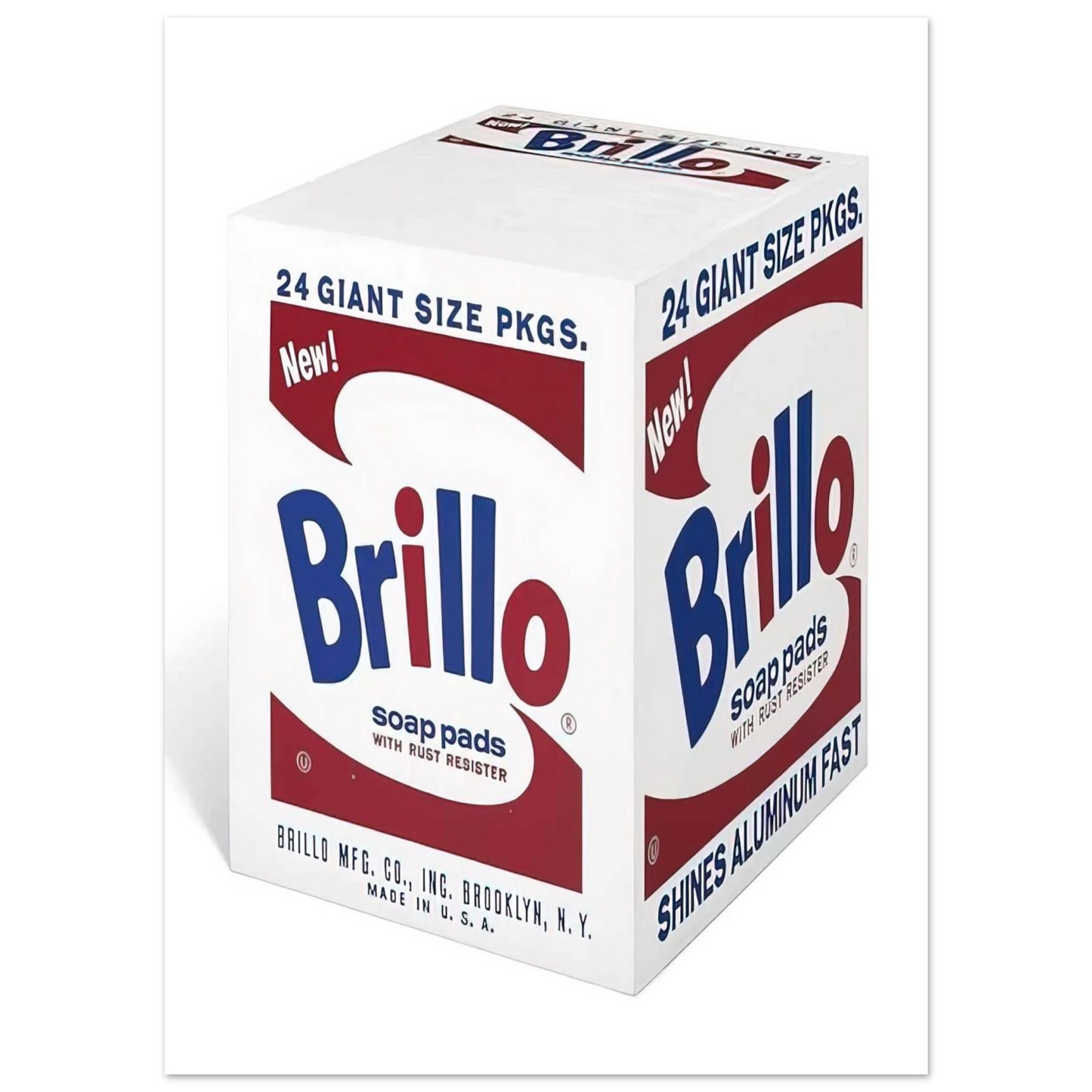 Andy Warhol - Brillo Soap Pads Fine Art Poster - 75x100 cm / 30x40 inches