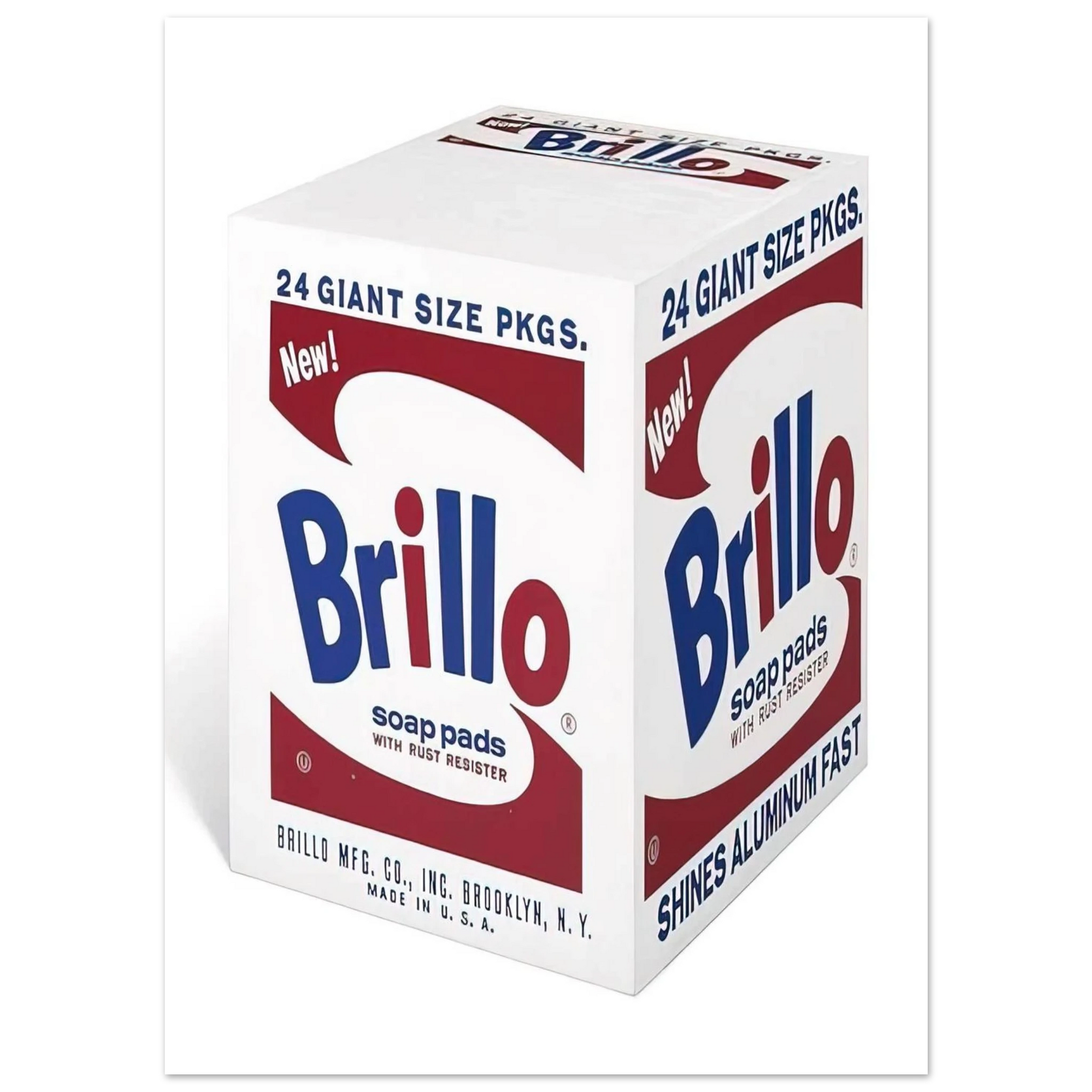 Andy Warhol - Brillo Soap Pads Fine Art Poster - 75x100 cm / 30x40 inches