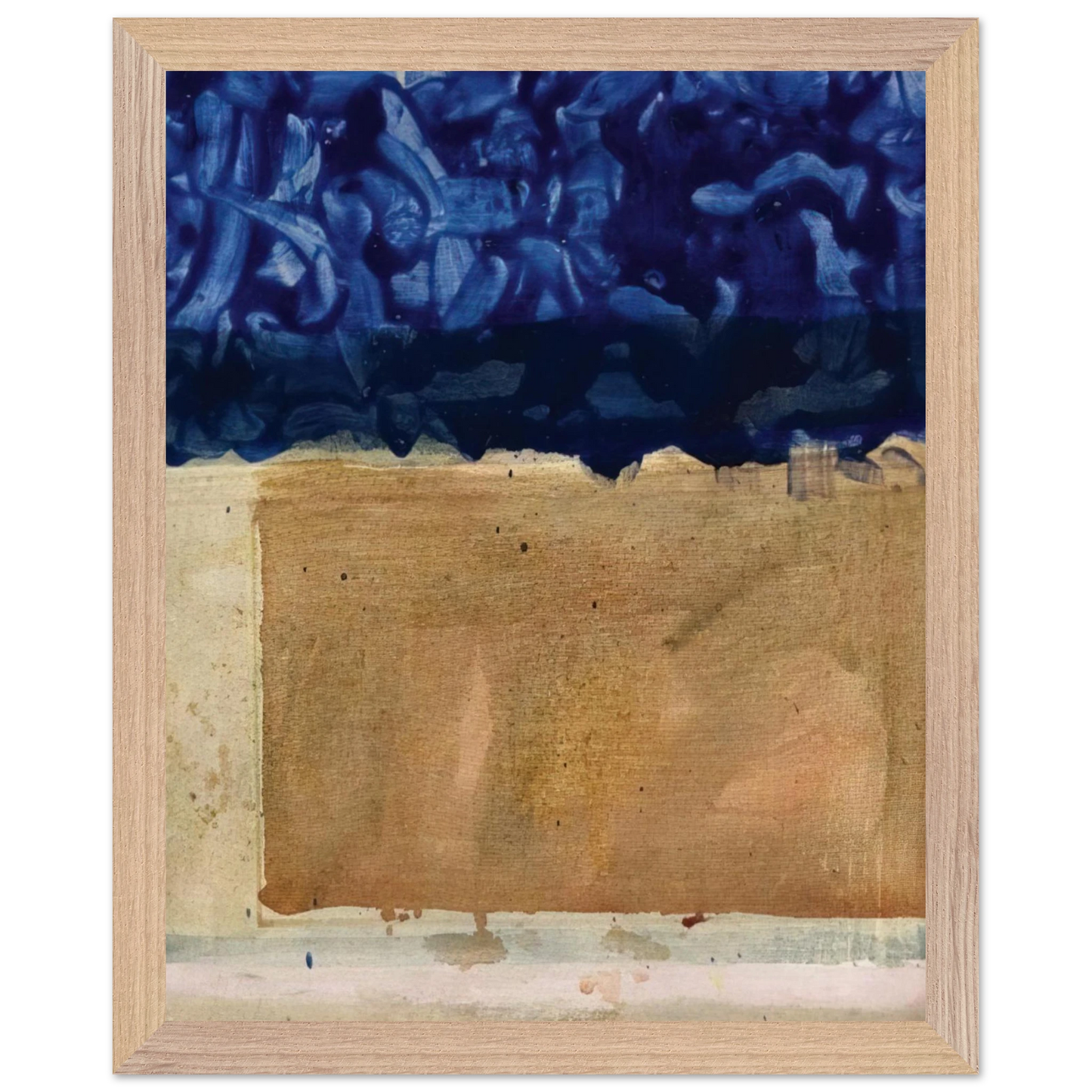 Helen Frankenthaler - Shoreline - 1952 Wall art - 30x40 cm / 12x16 inches - Premium Wooden Framed Poster With Fine Art Paper - Wood frame