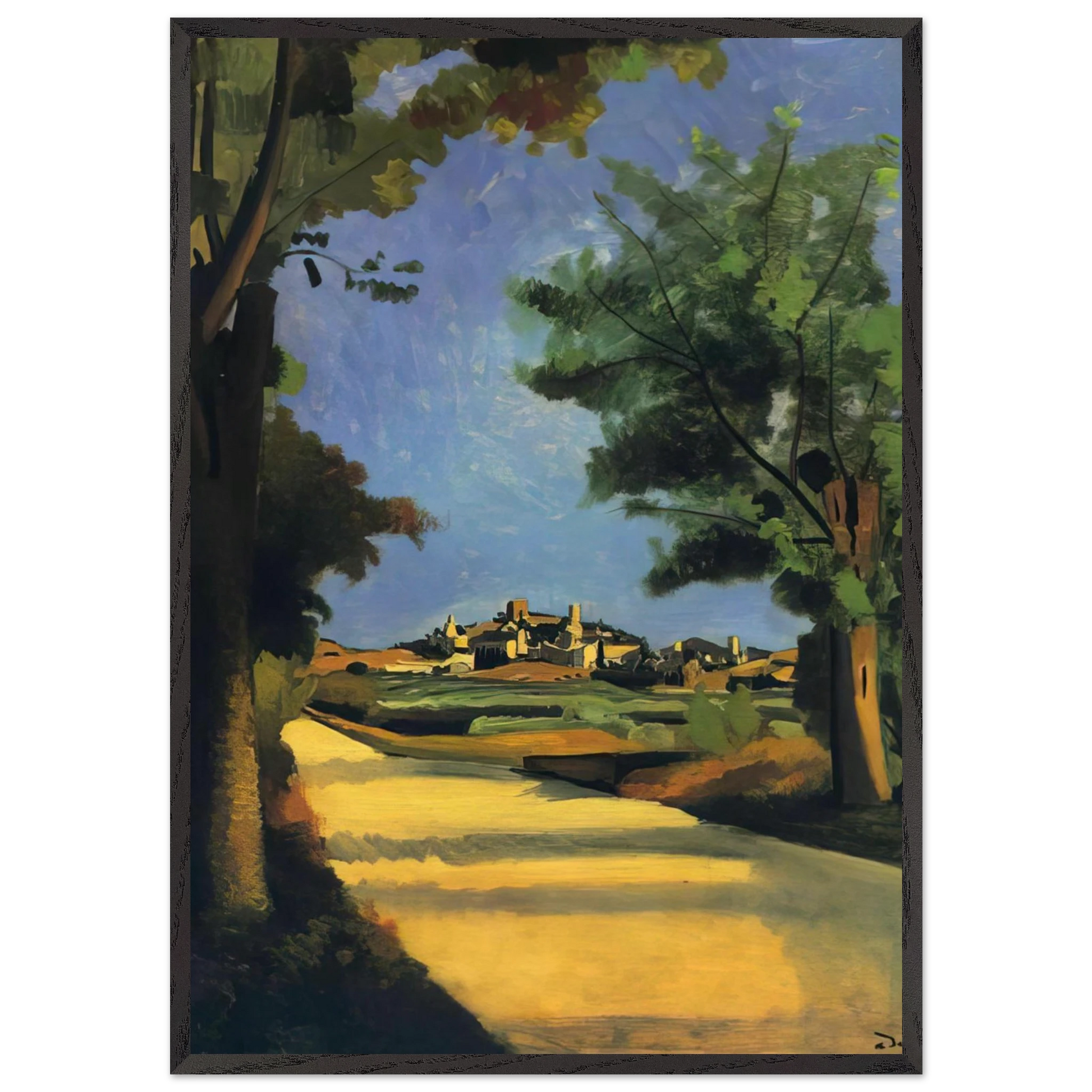 THE ROAD 1932 - Andre Derain Framed Art Print – Black Wooden Frame - Default Title - -Framed Art Print