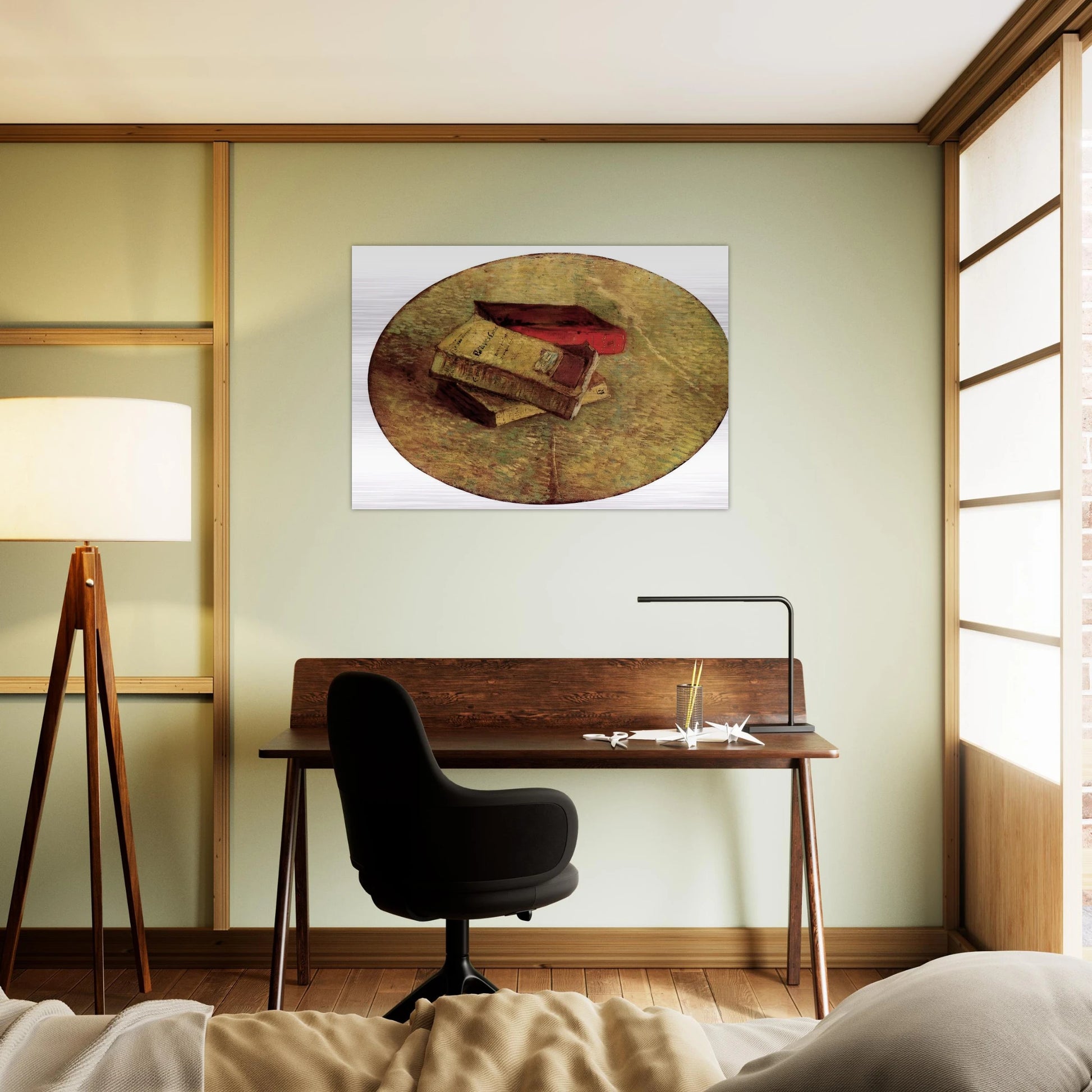 Still Life with Three Books - Vincent van Gogh Brushed Aluminum Print - 70x100 cm / 28x40 inches | Vincent van Gogh Aluminum Print | Vincent van Gogh Prints