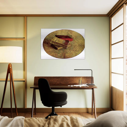 Still Life with Three Books - Vincent van Gogh Brushed Aluminum Print - 70x100 cm / 28x40 inches | Vincent van Gogh Aluminum Print | Vincent van Gogh Prints