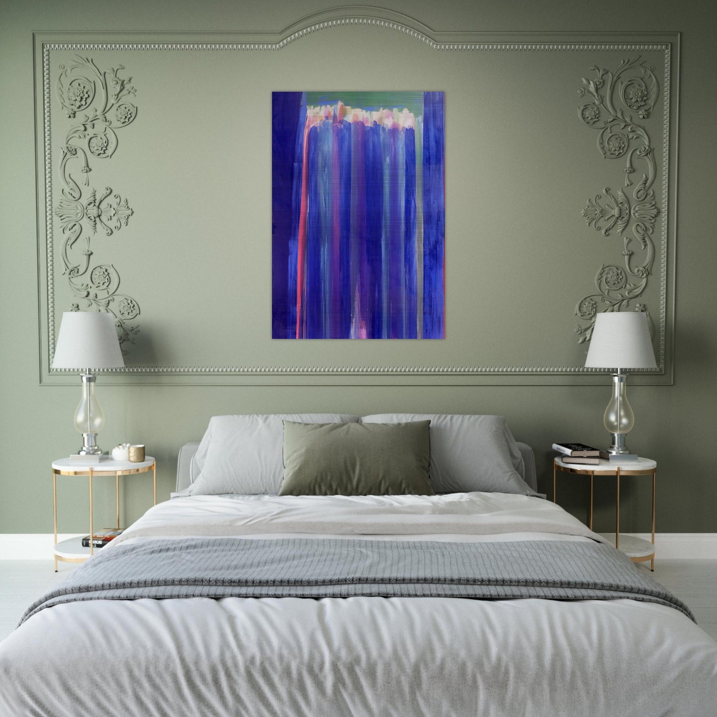 Marine Mystery - 1972 - Ronnie Landfield Brushed Aluminum Print - 70x100 cm / 28x40 inches | Ronnie Landfield Aluminum Print | Ronnie Landfield Prints