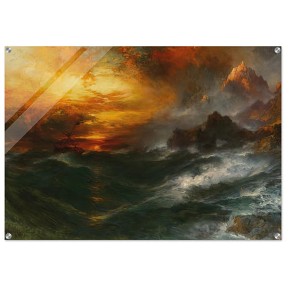 A Mountain of Loadstone Arabian Nights - Thomas Moran Acrylic Print - 70x100 cm / 28x40″ inches | Thomas Moran Wall Art | Thomas Moran Prints