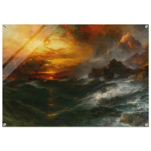 A Mountain of Loadstone Arabian Nights - Thomas Moran Acrylic Print - 70x100 cm / 28x40″ inches | Thomas Moran Wall Art | Thomas Moran Prints
