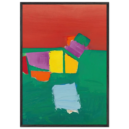 Les Martigues Composition - 1954 - Nicolas de Stael Framed Art Print – Black Wooden Frame - Default Title - -Framed Art Print