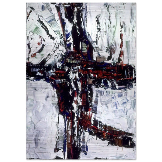 Chemin d hiver - Jean-Paul Riopelle Brushed Aluminum Print - 70x100 cm / 28x40 inches | Jean-Paul Riopelle Aluminum Print | Jean-Paul Riopelle Prints