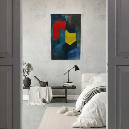XVI - 1964 - Serge Poliakoff Brushed Aluminum Print - 70x100 cm / 28x40 inches | Serge Poliakoff Aluminum Print | Serge Poliakoff Prints