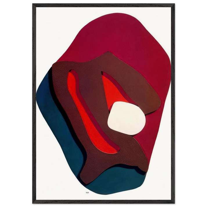 Enak s Tears Terrestrial Forms - Jean Arp 70x100 cm / 28x40 inches Framed Art Print – Black Wooden Frame