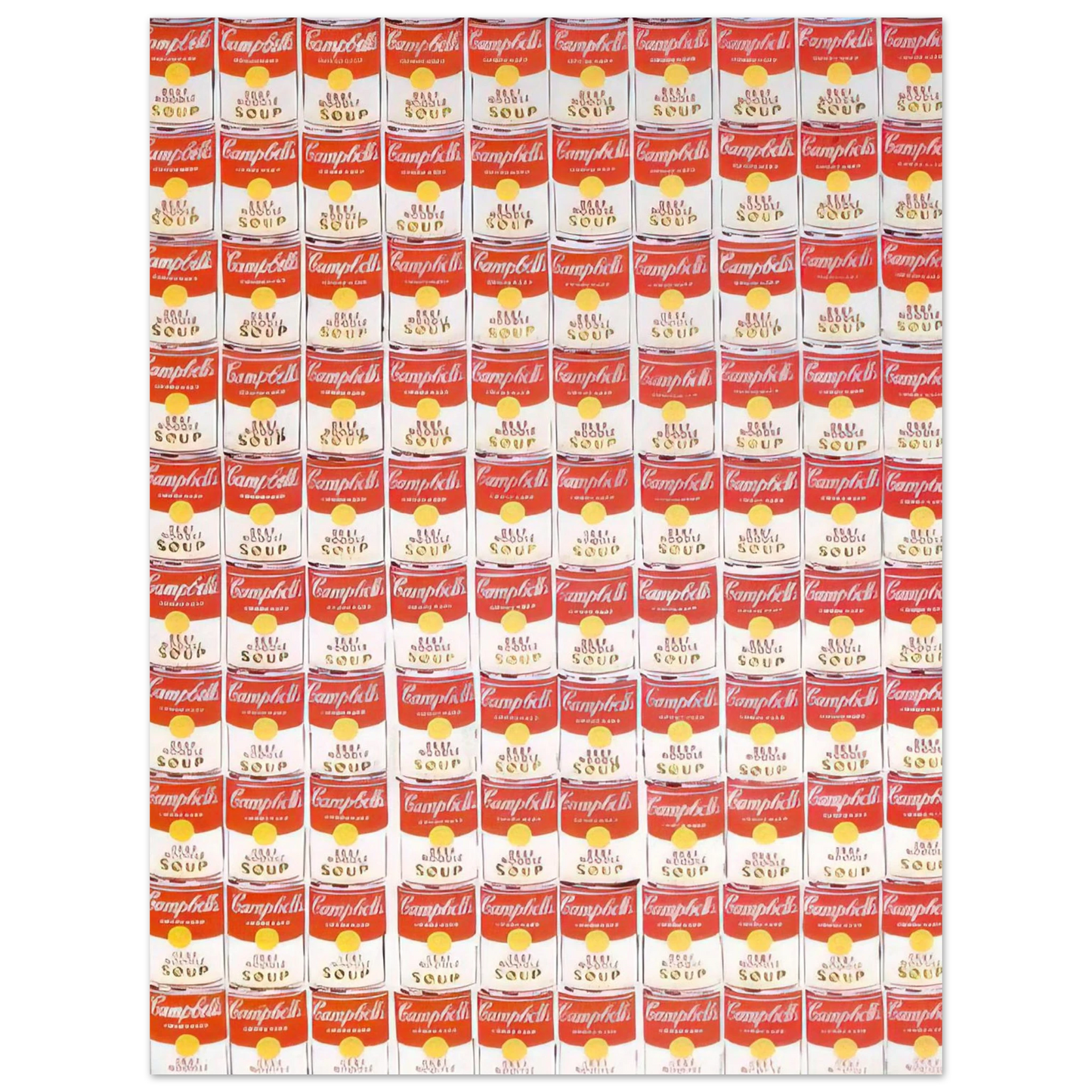 Andy Warhol - 100 Cans Fine Art Poster - 13x18 cm / 5x7 inches