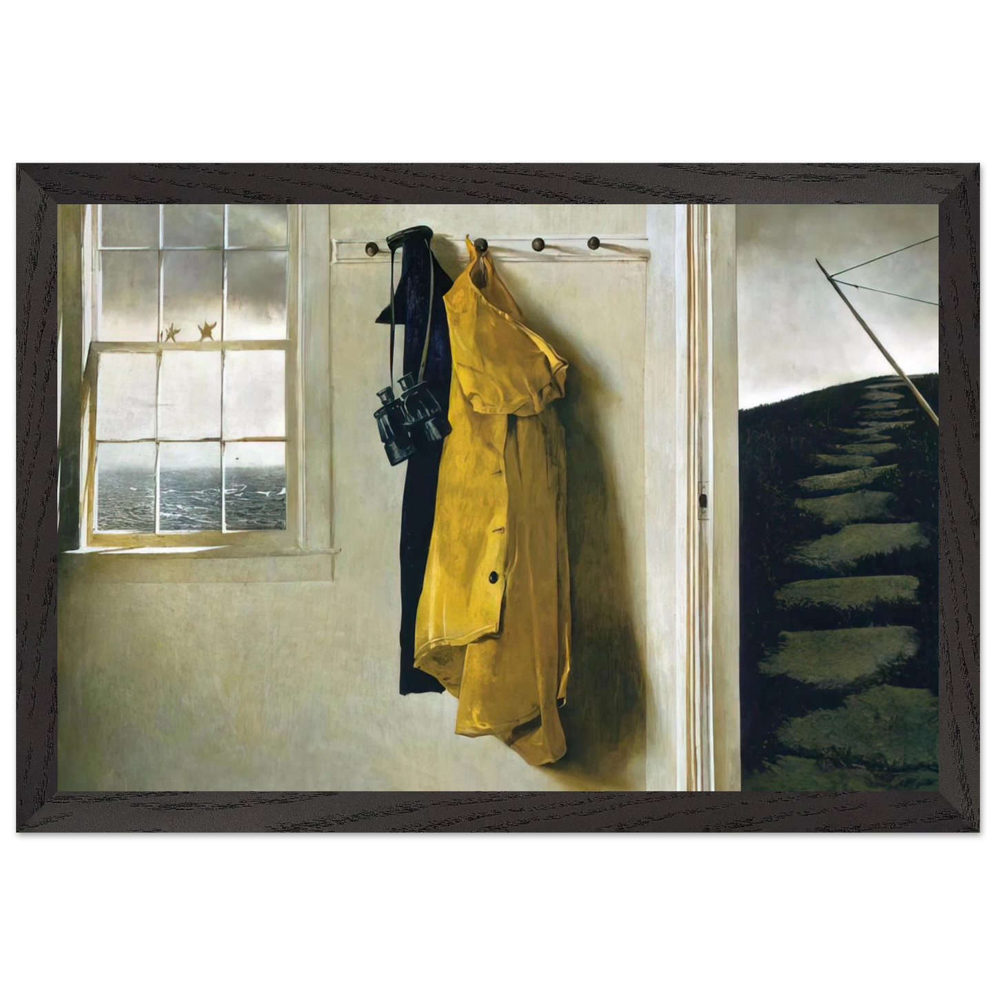 Andrew Wyeth - SQUALL Wall Art - 60x80 cm / 24x32 inches - Premium Wooden Framed Poster With Fine Art Paper - Black frame