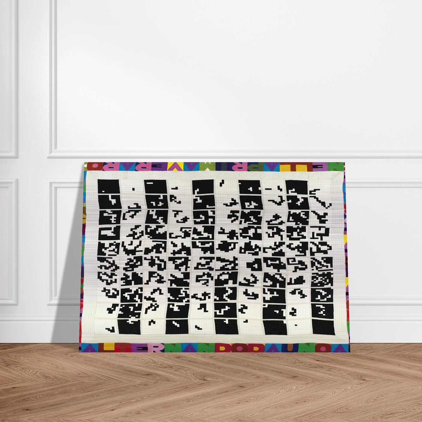 ALTERNANDO DA UNO A CENTO E VICEVERSA 1977 - Alighiero Boetti Brushed Aluminum Print - 70x100 cm / 28x40 inches | Alighiero Boetti Aluminum Print | Alighiero Boetti Prints