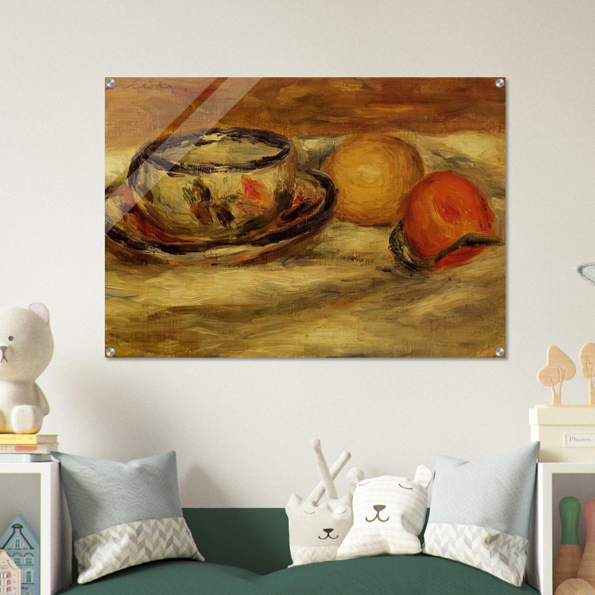 Cup, Lemon and Tomato - Pierre-Auguste Renoir Acrylic Print - 70x100 cm / 28x40″ inches | Pierre-Auguste Renoir Wall Art | Pierre-Auguste Renoir Prints
