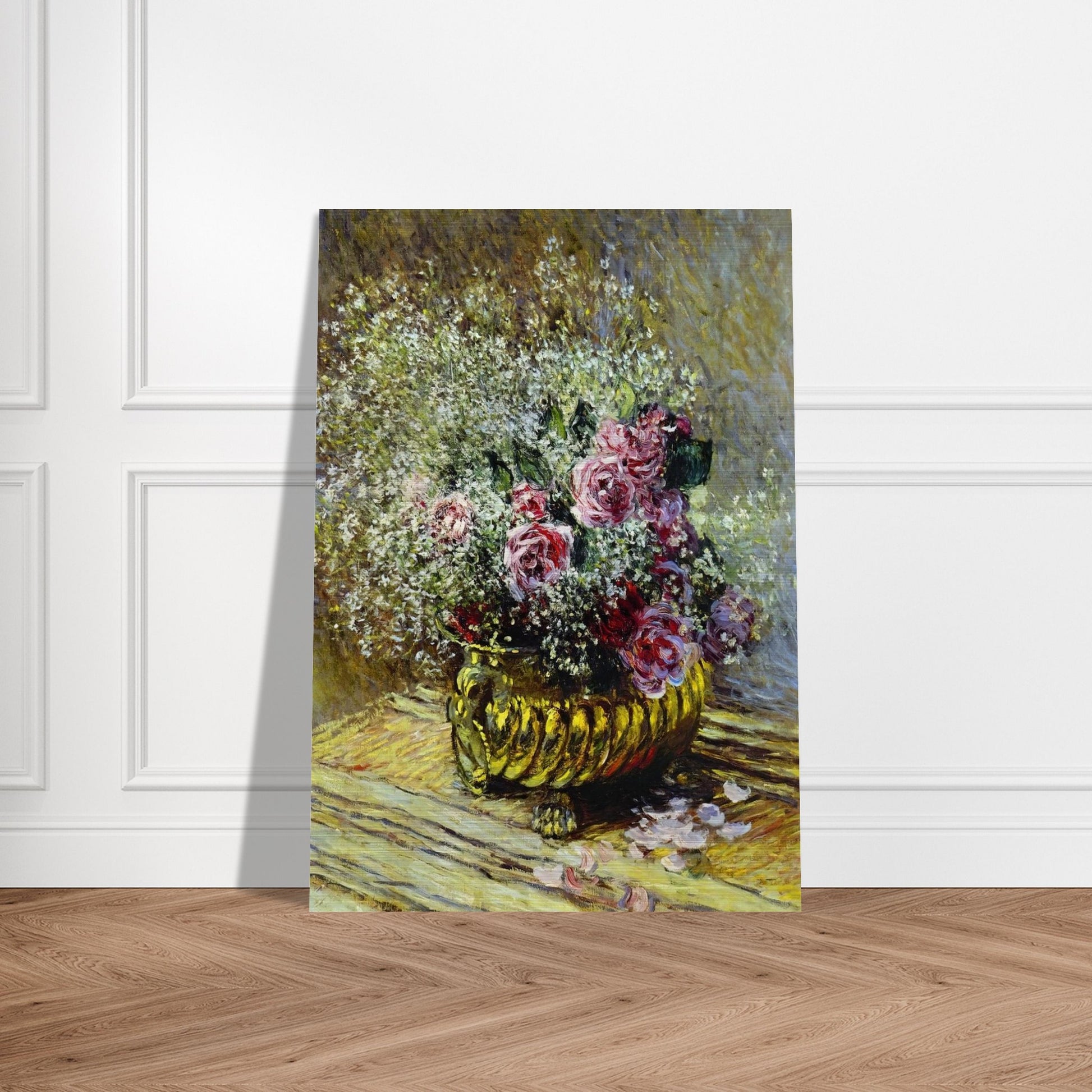 Flowers in a Pot - claude monet Brushed Aluminum Print - 70x100 cm / 28x40 inches | claude monet Aluminum Print | claude monet Prints