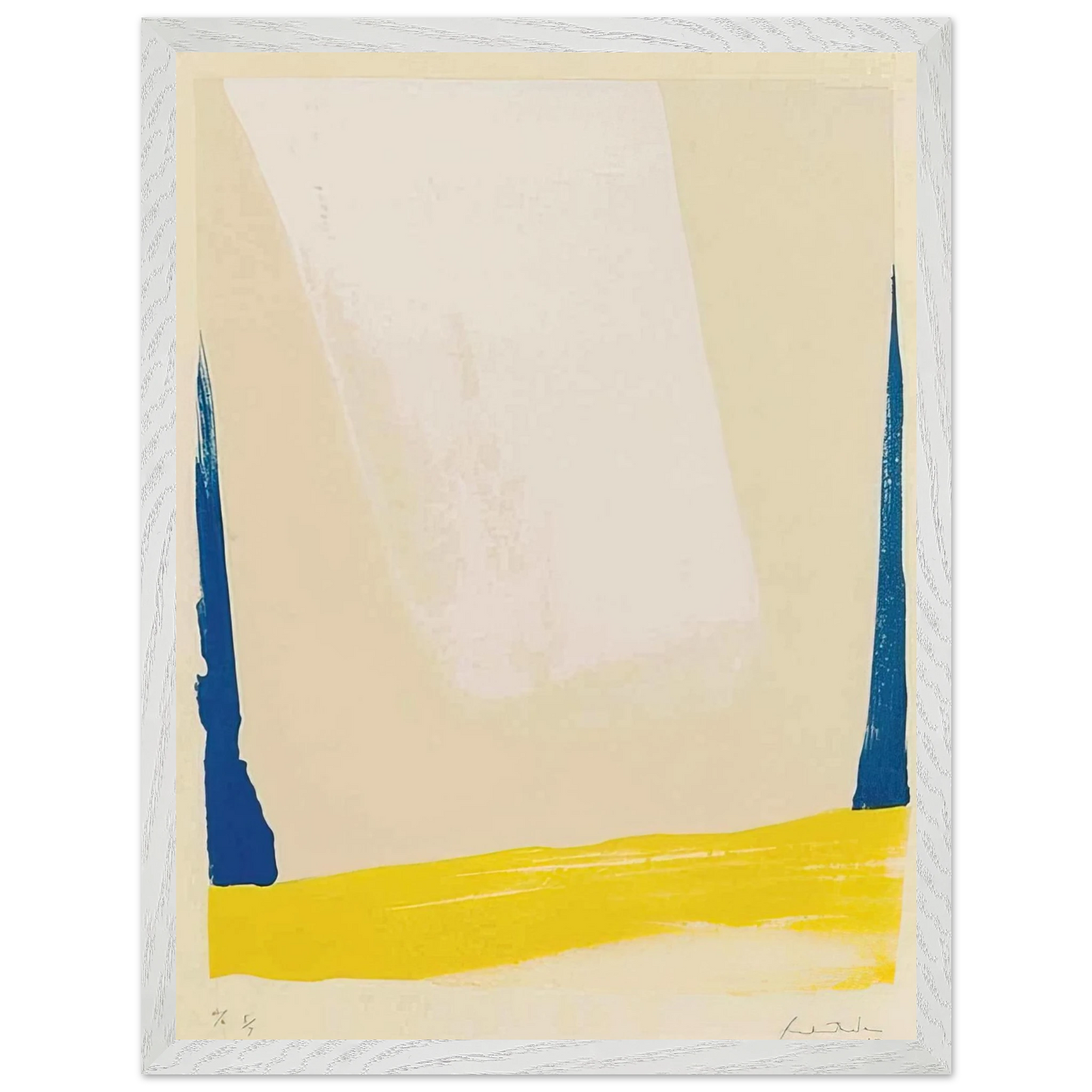 Helen Frankenthaler - White Portal - 1967 Wall art - 30x40 cm / 12x16 inches - Premium Wooden Framed Poster With Fine Art Paper - White frame