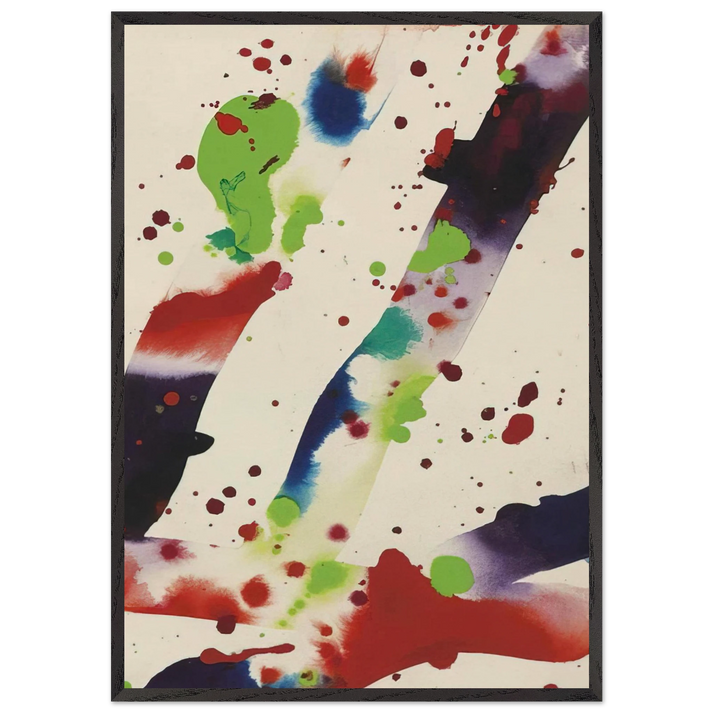 Hello - Sam Francis 70x100 cm / 28x40 inches Framed Art Print – Black Wooden Frame