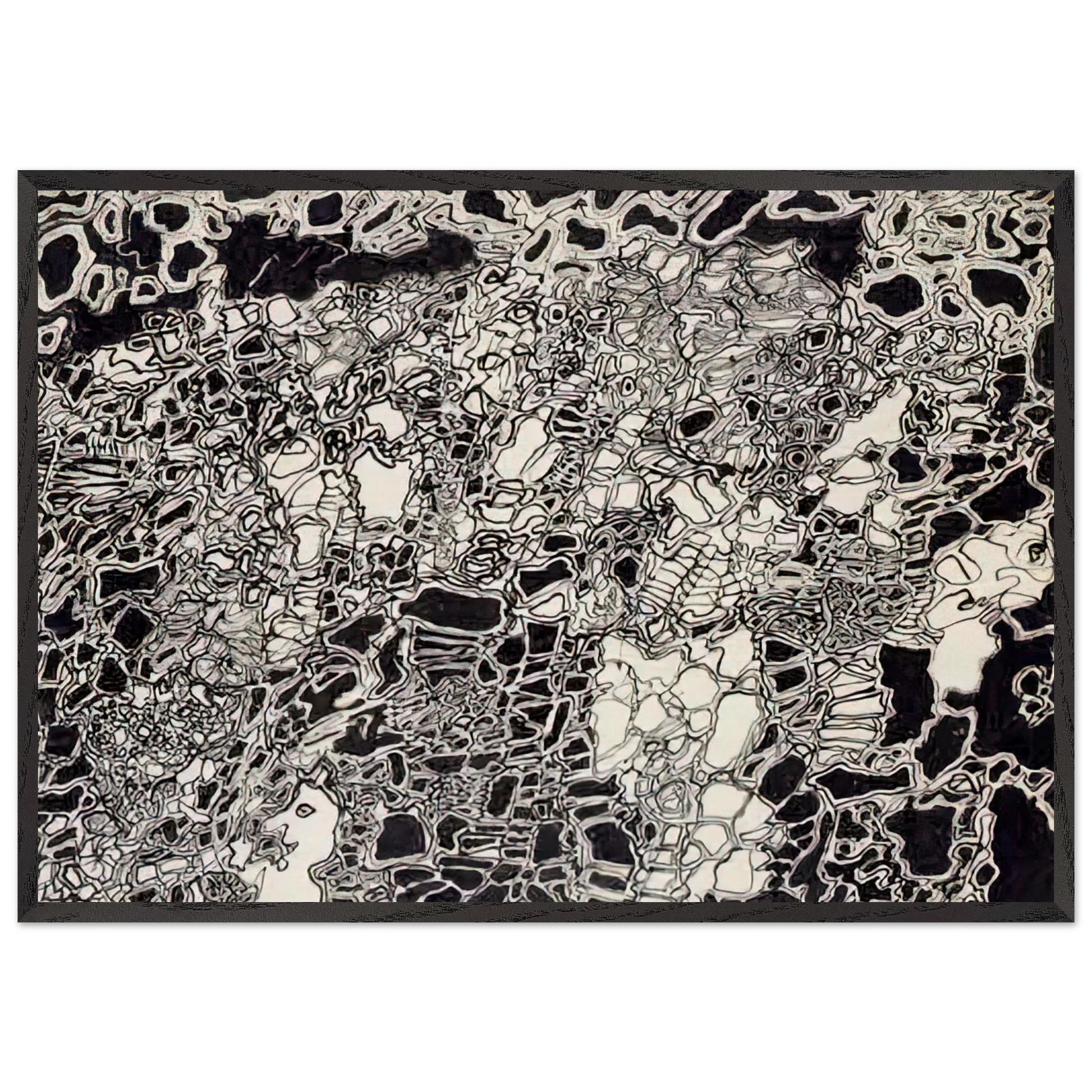 BRIGHT METEOR - Jean Dubuffet Framed Art Print – Black Wooden Frame - Default Title - -Framed Art Print