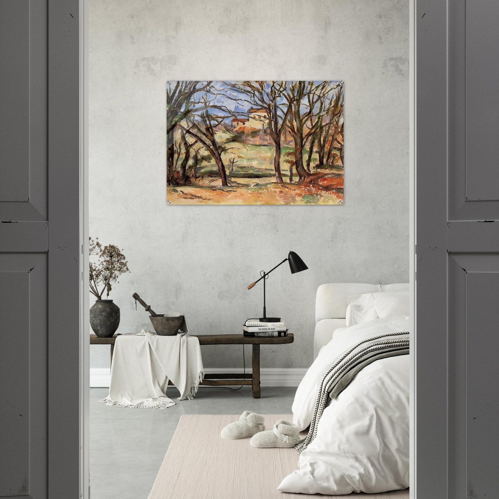 House behind Trees on the Road to Tholonet - Paul Cézanne Acrylic Print - 70x100 cm / 28x40″ inches