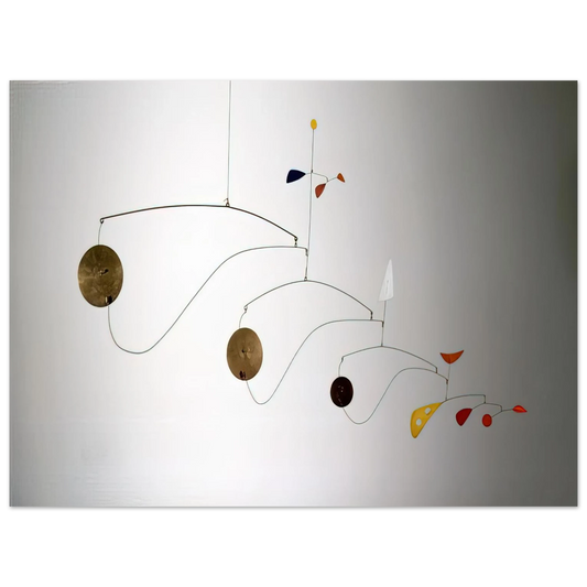 Alexander Calder - TRIPLE GONG 1948 Fine Art Poster - 13x18 cm / 5x7 inches