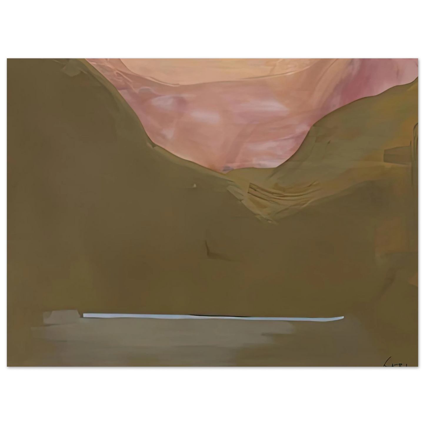 Helen Frankenthaler - Burnt Norton, 1972- Wall Art - 30x40 cm / 12x16 inches - Premium Wooden Framed Poster With Fine Art Paper - White frame