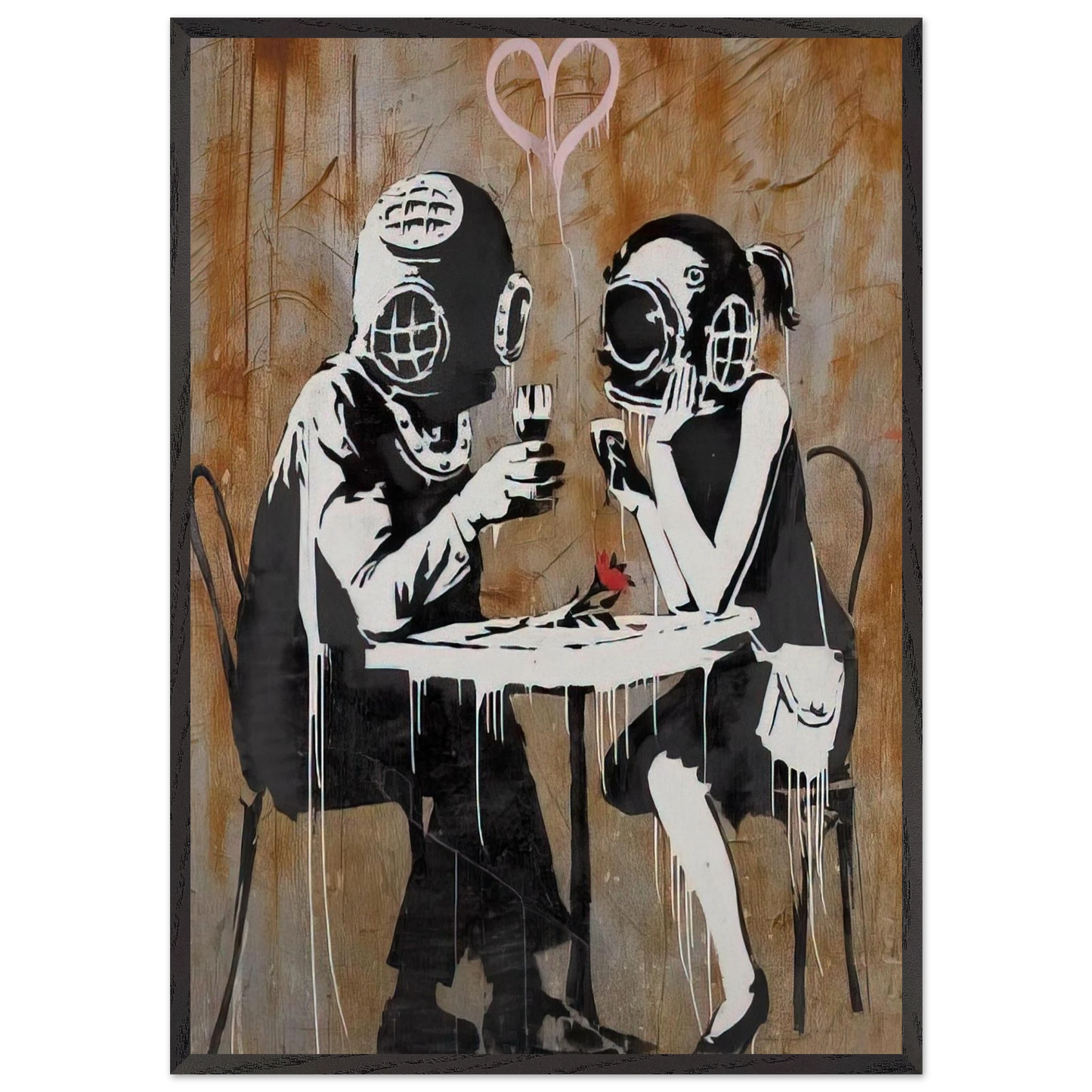 THINK TANK 2003 - Banksy Framed Art Print – Black Wooden Frame - Default Title - -Framed Art Print