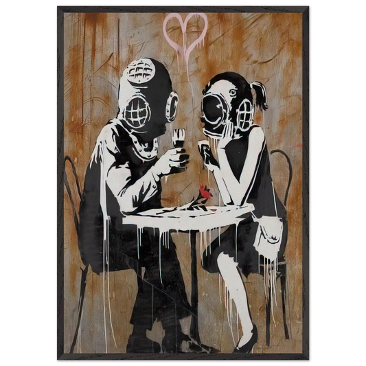 THINK TANK 2003 - Banksy Framed Art Print – Black Wooden Frame - Default Title - -Framed Art Print